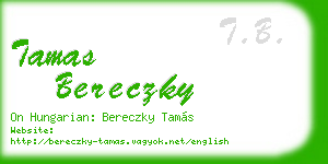 tamas bereczky business card